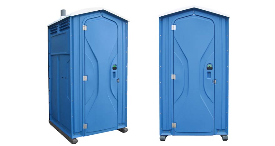Long-term porta potty units on site in Tomah, Wisconsin